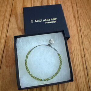 Alex & Ani light green bead bracelet